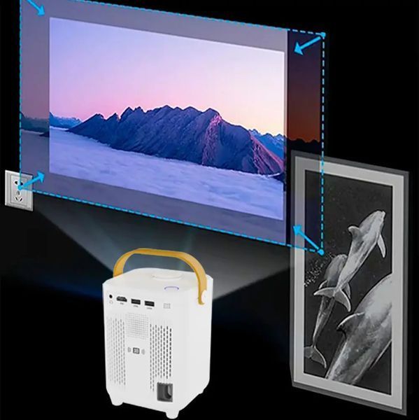 Портативний проектор + пульт, 4K HD, Android 11.0, Wi-Fi 6.0, Bluetooth, E350 / Мультимедійний проектор домашній VEN-0346 фото