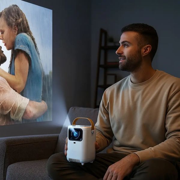 Портативний проектор + пульт, 4K HD, Android 11.0, Wi-Fi 6.0, Bluetooth, E350 / Мультимедійний проектор домашній VEN-0346 фото