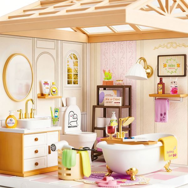 Конструктор-румбокс Ванна кімната Mini House 8009-MH серії "Інтер'єр", зі світлом 8009-MH фото