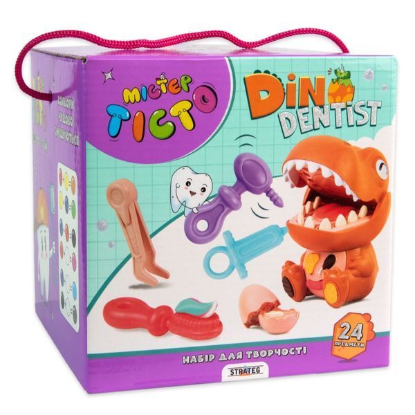 Дитячий набір для творчості "Містер тісто Dino Dentist" 41020, 24 предмети 41020ST фото