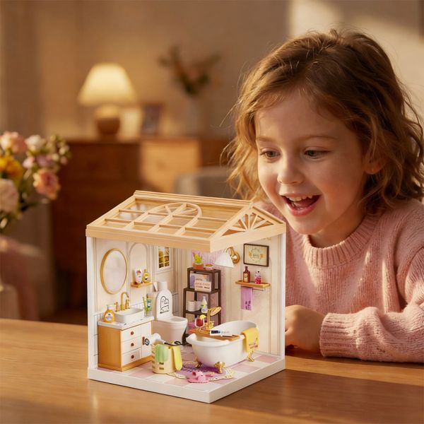 Конструктор-румбокс Ванна кімната Mini House 8009-MH серії "Інтер'єр", зі світлом 8009-MH фото
