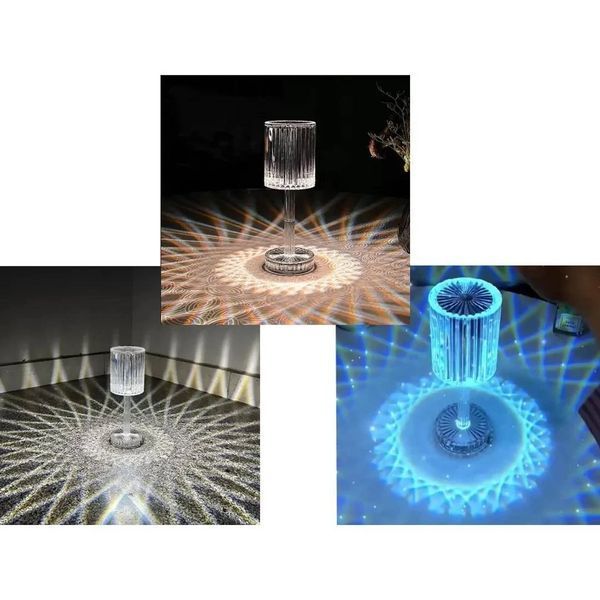 Декоративний LED світильник Crystal light, з пультом ДК/Настільна акумуляторна лампа LIG6629 фото