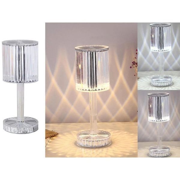 Декоративний LED світильник Crystal light, з пультом ДК/Настільна акумуляторна лампа LIG6629 фото