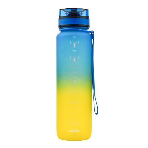 Пляшка для води UZSPACE 3038(Yellow-Blue) 1000 мл, жовто блакитна 3038(Yellow-Blue) фото