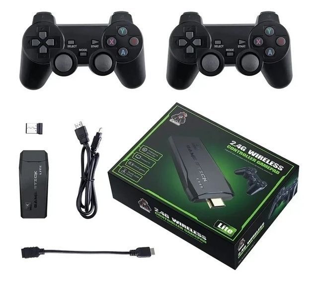 Ігрова приставка M8 64 gb Mini Game Stick 4K HDMI + 2 бездротові джойстики, консоль для телевізора M864 фото