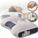Ортопедична прямокутна подушка 48x74 см з підтримкою шиї та спини Pillow-01 Біло-сіра PILL01 фото 1