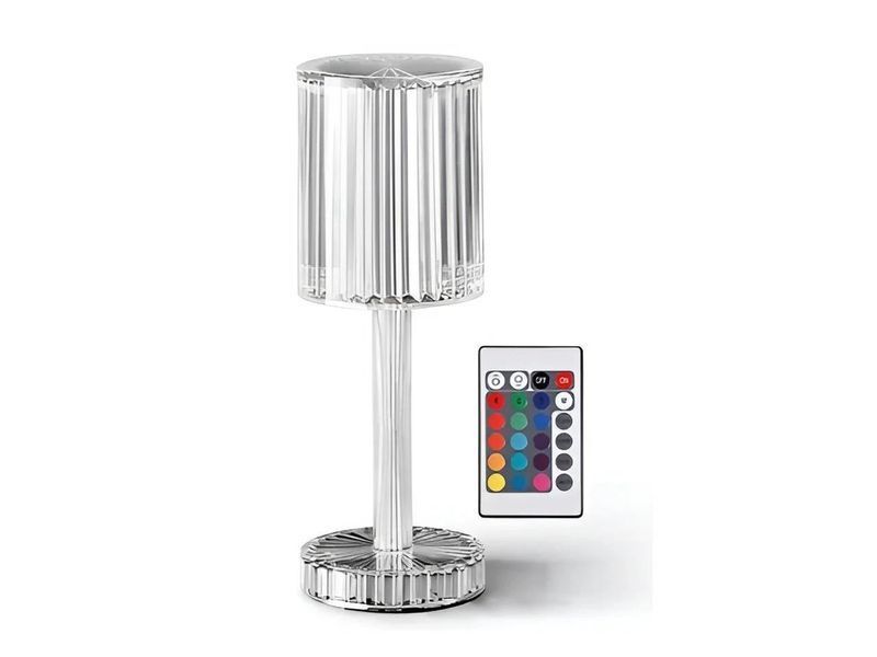 Декоративний LED світильник Crystal light, з пультом ДК/Настільна акумуляторна лампа LIG6629 фото