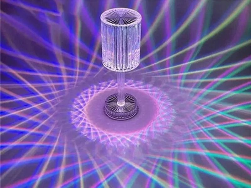 Декоративний LED світильник Crystal light, з пультом ДК/Настільна акумуляторна лампа LIG6629 фото