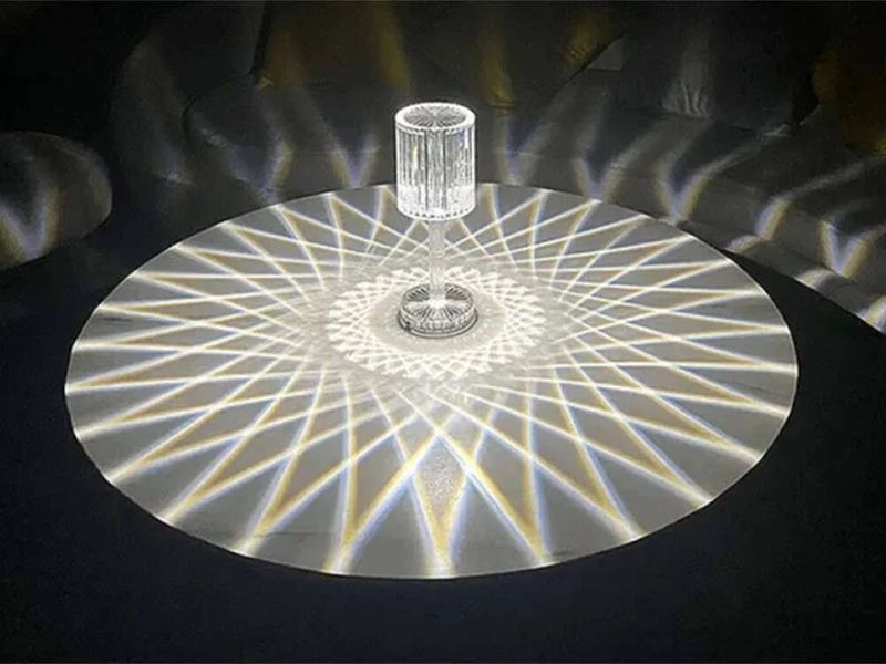 Декоративний LED світильник Crystal light, з пультом ДК/Настільна акумуляторна лампа LIG6629 фото