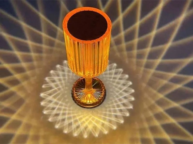 Декоративний LED світильник Crystal light, з пультом ДК/Настільна акумуляторна лампа LIG6629 фото