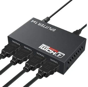 HDMI розгалужувач на 4 порти HDMI SPLITTER 1 in 4 / Чорний sp9220 фото