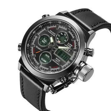 Наручний чоловічий годинник AMST Watch / Армійський чоловічий годинник з підсвічуванням вологостійкий G3149 фото