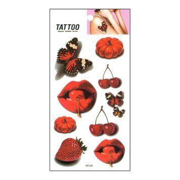 Тимчасове татуювання "Вишня та метелики Tattoo" 1020-HM1698 1020-HM1698 фото