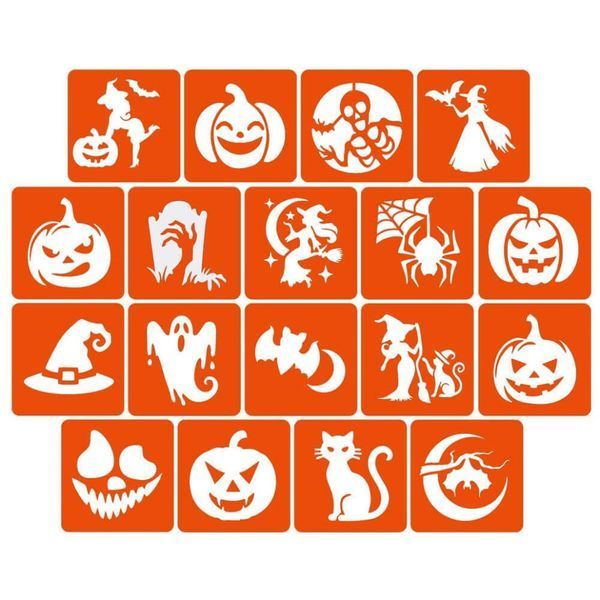 Набір для біо-тату "Хелловін - хна" set-halloween-henna 18 трафаретів 5х5 см set-halloween-henna фото