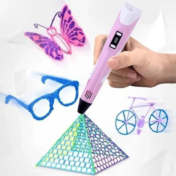 3D-Ручка 3Dpen З Lcd Екраном Повний Набір Пластик Рожевий PEPINK33 фото