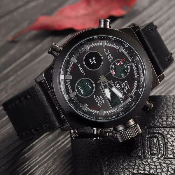 Наручний чоловічий годинник AMST Watch / Армійський чоловічий годинник з підсвічуванням вологостійкий G3149 фото