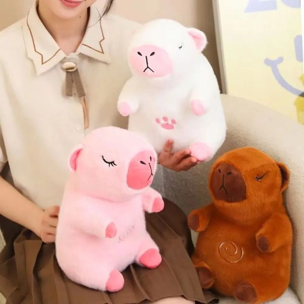 Коричневий Інтерактивна дихаюча Капібара Snuggle Pulse CapyBuddy 30 см м'яка плюшева іграшка 6260151-B/3 фото