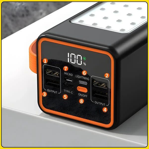 Повербанк&nbsp;100000 mAh&nbsp;з LED-ліхтариком&nbsp;і швидкою зарядкою&nbsp;Hoco JA88A 22.5W JA88A фото