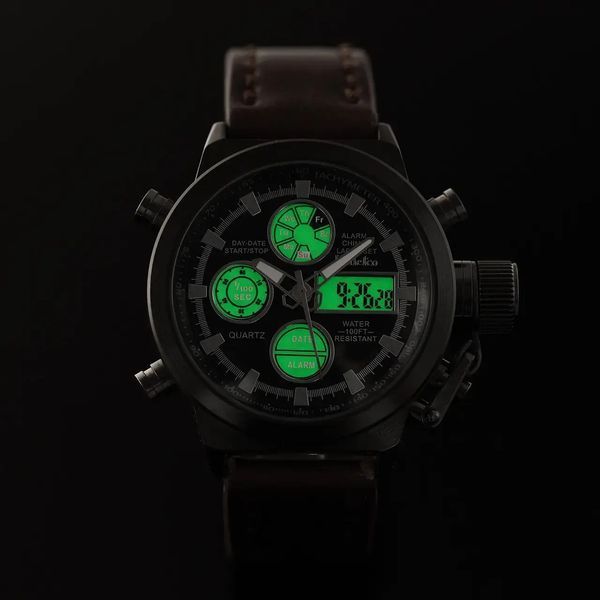 Наручний чоловічий годинник AMST Watch / Армійський чоловічий годинник з підсвічуванням вологостійкий G3149 фото