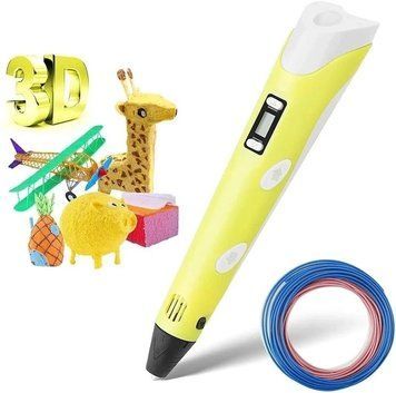 3d-ручка для дитячої творчості 3Dpen З Lcd Екраном Повний Набір Пластик Жовтий PENYELO33 фото