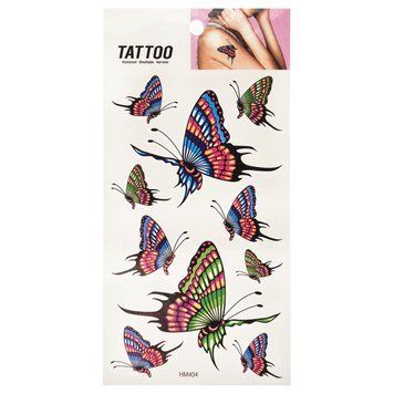 Тимчасове татуювання "Кольорові метелики Tattoo" 1020-HM404 1020-HM404 фото
