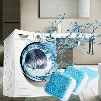 Антибактеріальний засіб очищення пральних машин Washing mashine cleaner №2 у шипучих таблетках G3717 фото