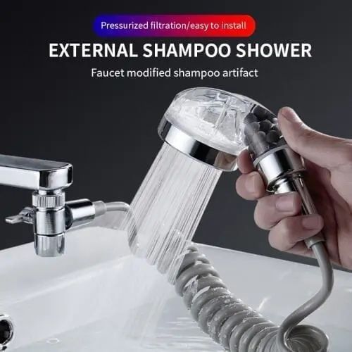 Душова система на умивальник із турмаліном Modified Faucet With external Shower 212552456 фото