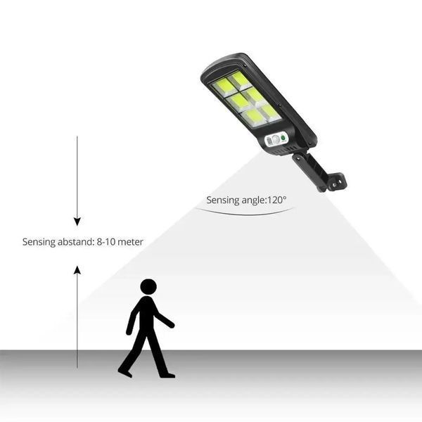 Вуличний ліхтар на стовп solar street light BL BK120-6COB sp7498 фото
