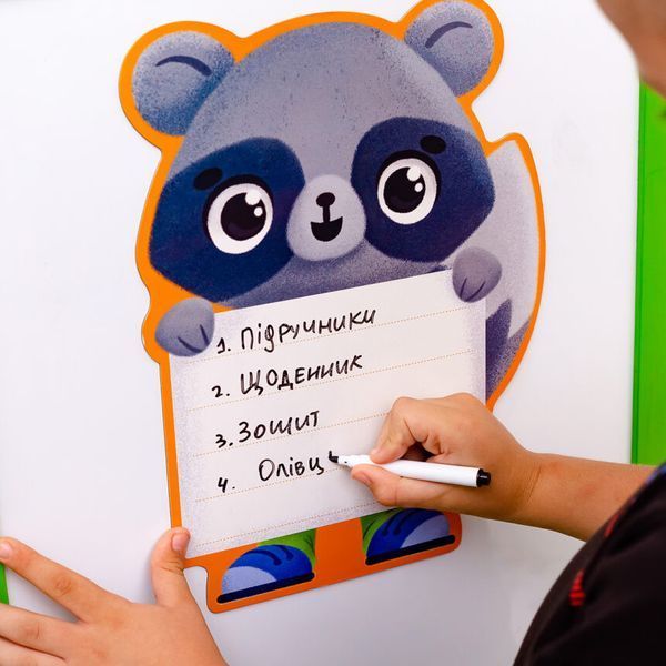 Магнітна дошка "Єнот" з маркером Vladi Toys VT3601-20 (укр.) VT3601-20 фото