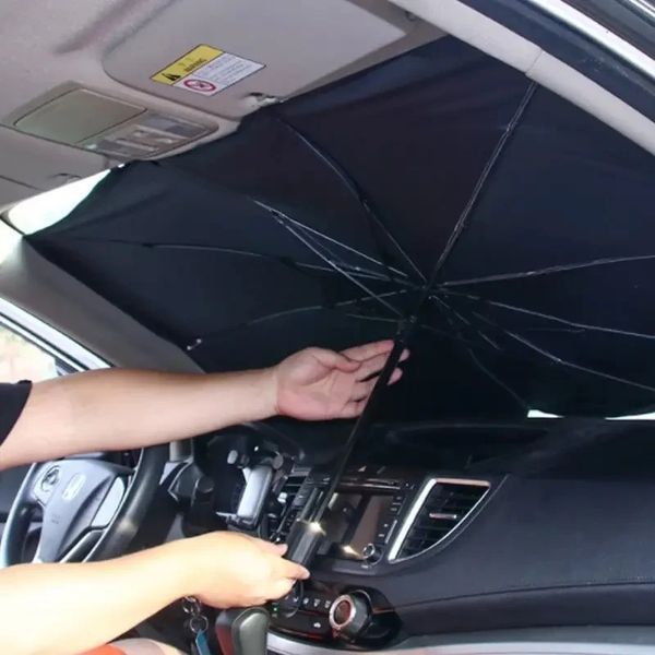 Автомобільна сонцезахисна парасолька на лобове скло 78х136 см NN78136 фото