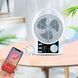 Вентилятор портативний Solar з USB, Bluetooth, MP3, FM-радіо / Акумуляторний вентилятор з LED підсвічуванням, 2 швидкості, 6Вт 5500 мАг M17199 фото 2