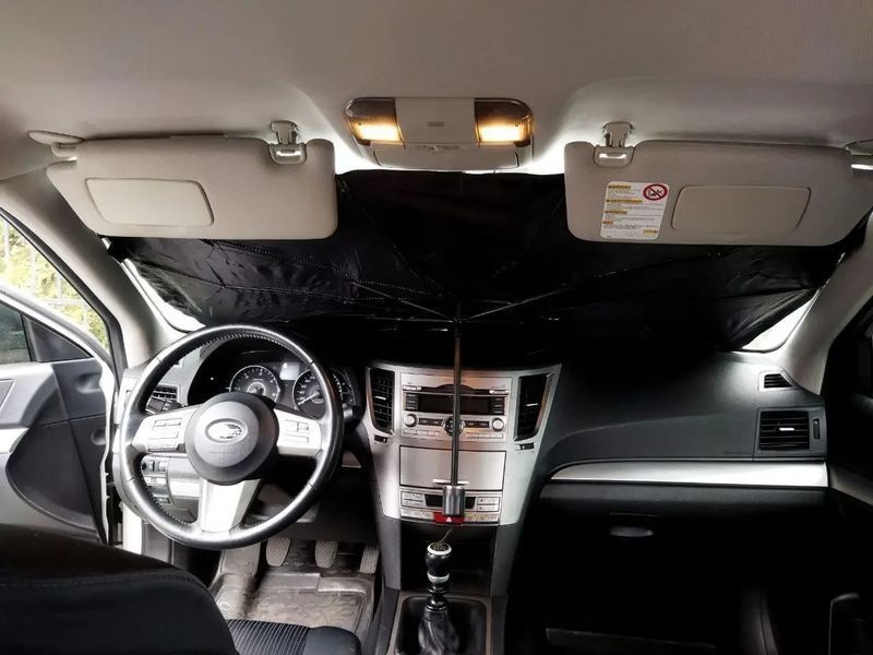 Автомобільна сонцезахисна парасолька на лобове скло 78х136 см NN78136 фото