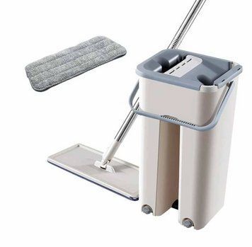 Швабра та Відро Велике Scratch Cleaning Mop зі складаною ручкою та системою віджиму ScratchCleaning фото