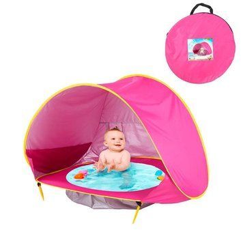 Намет дитячий з басейном автоматичний WM-BABY POOL Рожевий M14954/2 фото