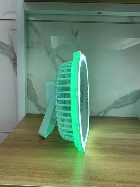 Портативний вентилятор акумуляторний із кільцевою лампою Breeze Silent Fan бездротовий, 3 режими, регулювання NAF33 фото