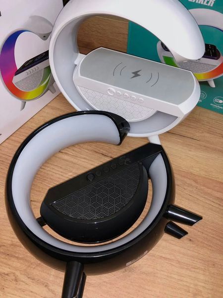 Розумний світильник/Нічник з бездротовою зарядкою для телефону/Bluetooth-колонка ME888 фото
