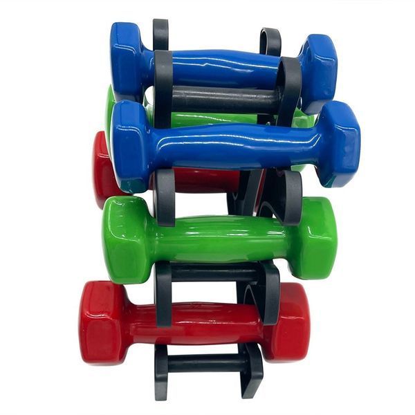 Набір вінілових гантелей на підставці Vinyl Dumbbell Set NE-VIN-124, 2 шт по 1 кг, 2 кг, 3 кг NE-VIN-124 фото