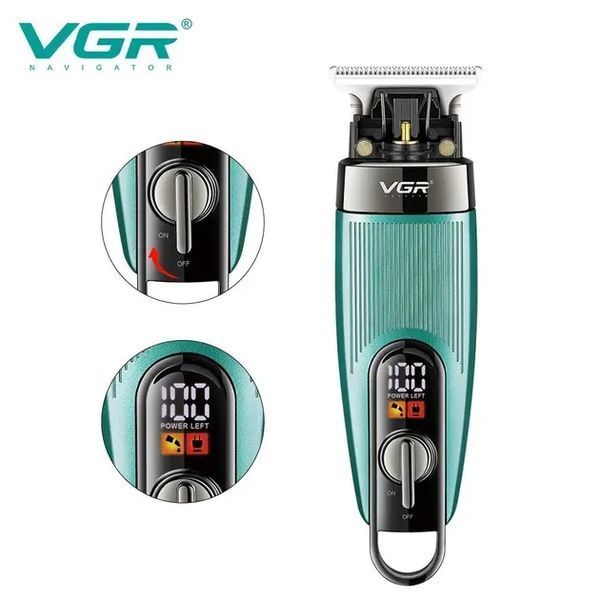 Бездротова машинка для стрижки волосся + 4 насадки, USB, VGR-975 / Акумуляторний триммер для волосся та бороди 239V-975 фото