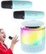 Портативна акустична колонка K19 з Bluetooth та LED-підсвічуванням для караоке бірюзовий G6320 фото 3