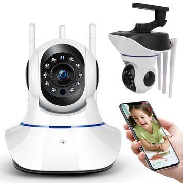 Бездротова поворотна камера WIFI IP360 Elite Lux EL-Q5 на 5 антен з датчиком руху та нічним баченням panQ5 фото