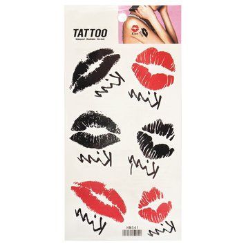 Тимчасове татуювання "Kiss Tattoo" 1020-HM541 червоно-чорний 1020-HM541 фото