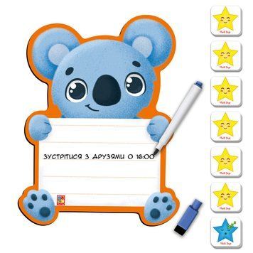 Магнітна дошка "Коала" з маркером Vladi Toys VT3601-23 (укр.) VT3601-23 фото