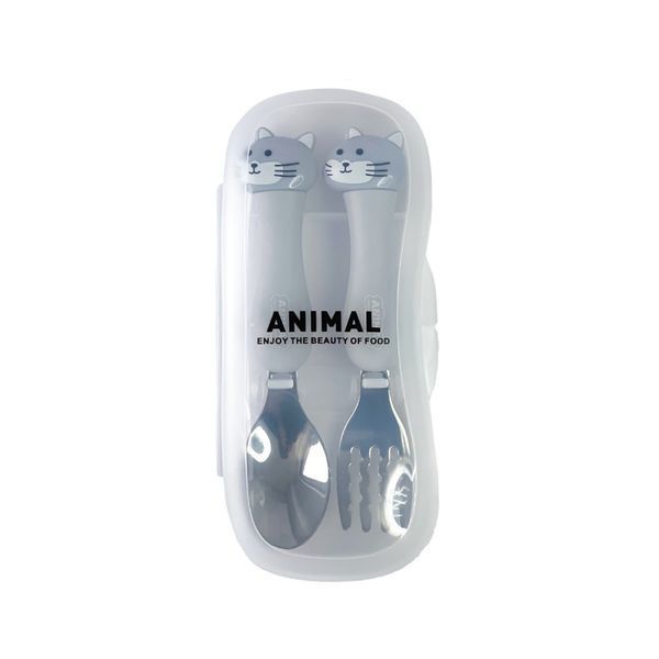 Дитячий набір ложка та виделка "Кіт" MGZ-0102(Cat) у футлярі MGZ-0102(Cat) фото