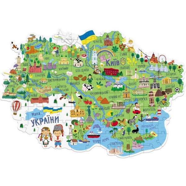 300267 Пазл &laquo;Карта України&raquo; 100 елементів 300267 фото