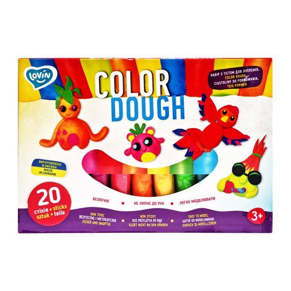 Набір для ліплення з тістом Color Dough 41204, 20 стиків 41204L фото