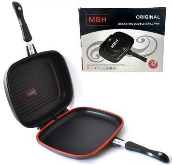 Подвійна сковорода-гриль Double Grill Pan 32 см. DGP32 фото