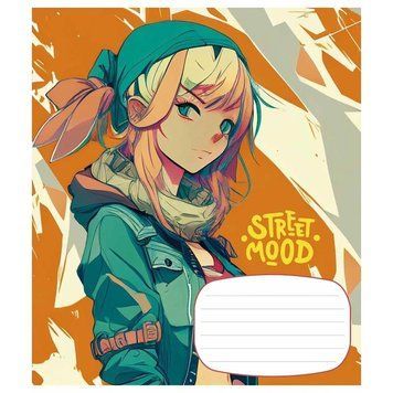 Зошит учнівський "Manga style" 024-3272L-4 в лінію, 24 аркушів 024-3272L-4 фото