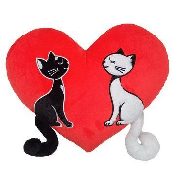 Подушка декоративна "Котики день та ніч" FWPCATSDAYNIG25RD FWPCATSDAYNIG25RD фото