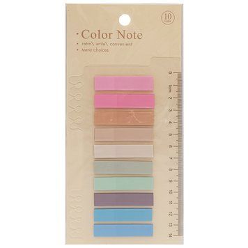 Закладка з лінійкою 2 в 1 "stick Notes" Р80-1 різнокольорові Р80-1 фото