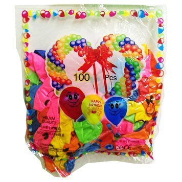 Повітряні Кулі "Happy birthday" 11-91 мікс кольорів 100 штук 11-91 фото